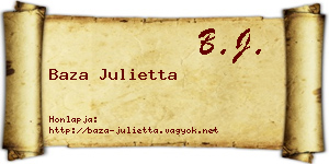 Baza Julietta névjegykártya